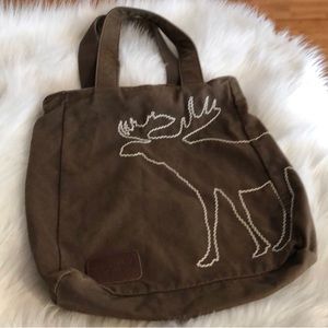 ABERCROMBIE & FITCH COTTON CLASSIC MOUSE LOGO TOTE